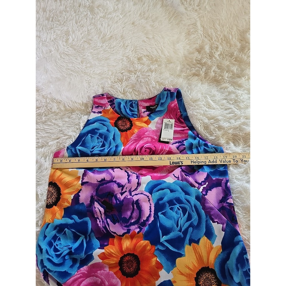 Premise Multicolor Floral Sleeveless Dress Pockets Sz M - Picture 7 of 10